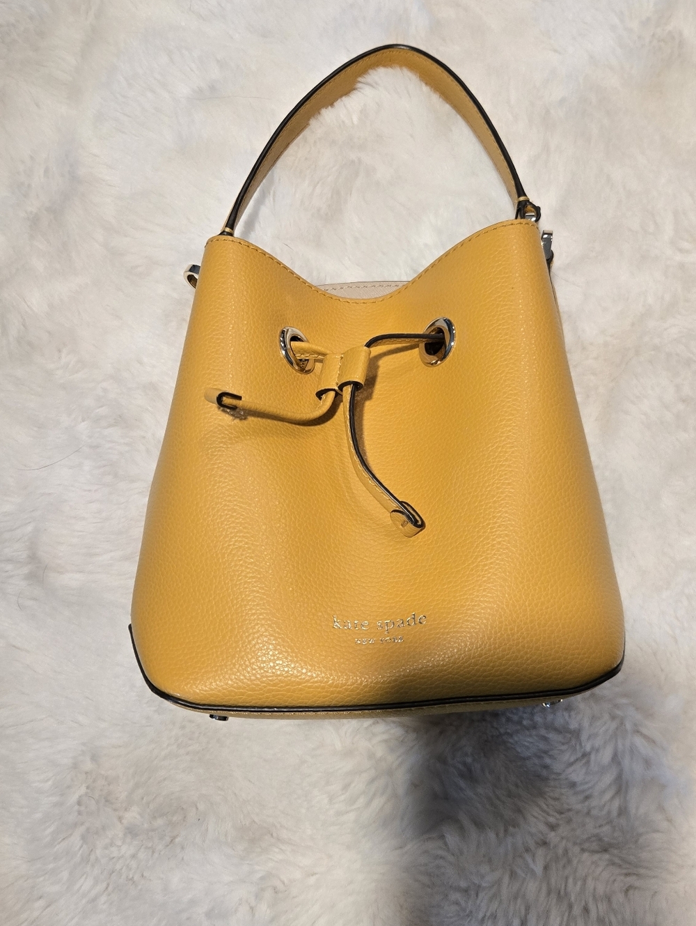 Kate Spade Yellow Leather Bucket Bag - Picture 2 of 16